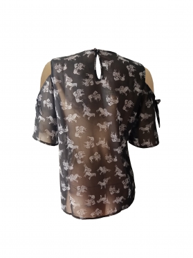 Áo kiểu Hở vai cột Nơ Áo kiểu Hở vai cột Nơ