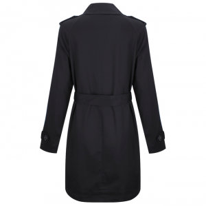 Áo khoác nữ dài thời trang màu đen - 15-0222