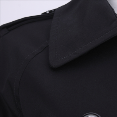 Áo khoác nữ dài thời trang màu đen - 15-0222