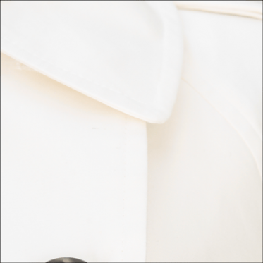 Áo khoác nữ dài thời trang màu trắng kem - 15-0222