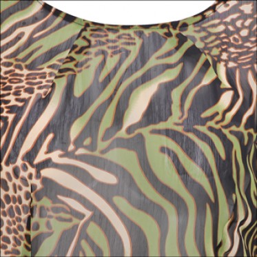 Áo kiểu tay liền chính eo in họa tiết Áo kiểu tay liền chính eo in họa tiết