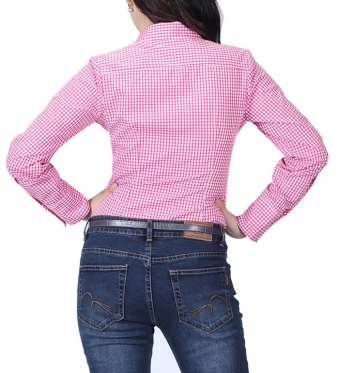 Áo sơ mi nữ tay dài-ao-13-0243 Hồng