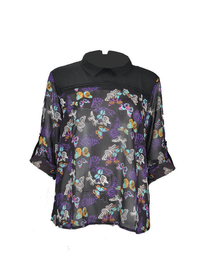 Áo kiểu nữ phối ly đô trước