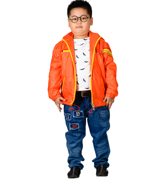 Áo khoác bé trai màu cam