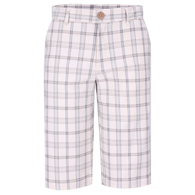 Quần short nam caro màu kem - 15-0216